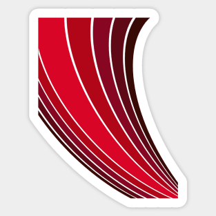 Stripes abstract Red Art Sticker